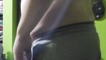 Chubby undressing to sleep
