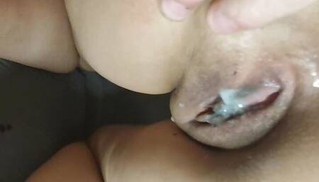 asian teen stepsister fucked hard doggystyle and gets creampie by stepbrother close up