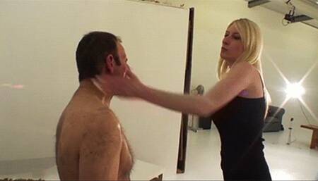 Brutal Rapid Face slapping - Mistress Katie Moore & Sloth - MP4 Clip