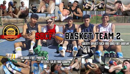 second str8crushfeet Official basket team - the job of the water boy is to wash our feet and socks with his tongue after the games