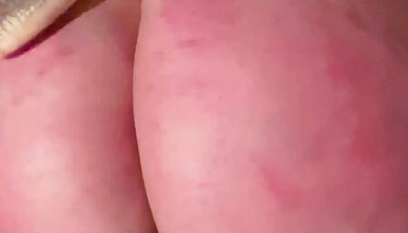 Slut spanked her fat ass after her master spanks her