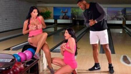 Interracial Bowling Alley Orgy With Curvy French Sluts