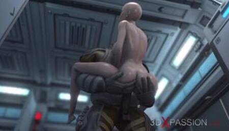 Sci-fi. Alien monster fucks a girl in the Mars base camp