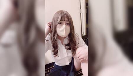 女子校生の女装でオナニー♡