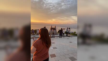 Masturbation starts in the car with a video call from a friend❤️