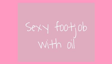 Sexy footjob with oil