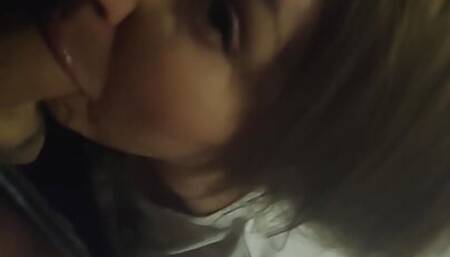 Sexy trans girl sucks truck driver