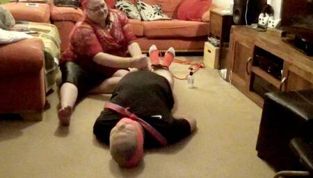 Footballer cock torment-cam 1-BBW domination,BBW Bondage,man in bondage,male bondage,man tied up,bound and gagged man,football kit,soccer kit,socks,amateur,handjob,spanking,spanked,hogtied,hogtie,feet tickling,post orgasm torment,post cum play,gay bondage