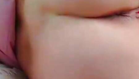 Vivid squirt from a tight young hole