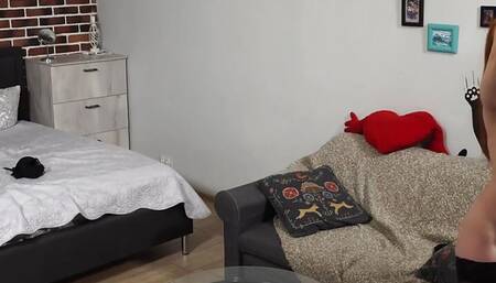 My redhead girlfriend taking seductive nude selfies