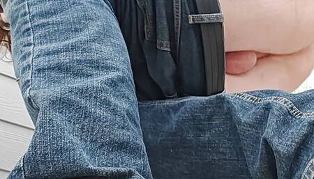 I drop my pants and casually expose myself outside