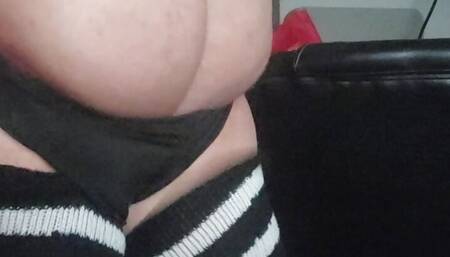 Femboy Jackie shows off his blessing of an ass !