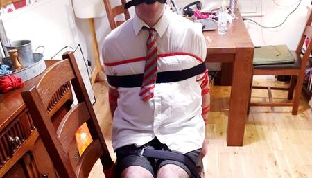 Adult school uniform feet tickling and post orgasm torment 1 -BBW domination,BBW bondage,man in bondage,male bondage,school uniform,schoolboy,socks,amateur,post cum play,man tied up,rope bondage,gay bondage,chair tied,chairtied,