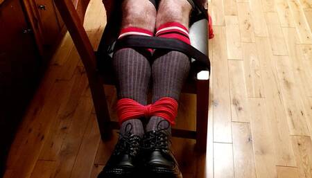 Adult school uniform feet tickling and post orgasm torment 3 -BBW domination,BBW bondage,man in bondage,male bondage,school uniform,schoolboy,socks,amateur,post cum play,man tied up,rope bondage,gay bondage,chair tied,chairtied,strapped down,handjob,CBT,