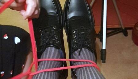 Adult school uniform feet tickling and post orgasm torment 6-BBW domination,BBW bondage,man in bondage,male bondage,school uniform,schoolboy,socks,amateur,post cum play,man tied up,rope bondage,gay bondage,chair tied,chairtied,,bound and gagged man,