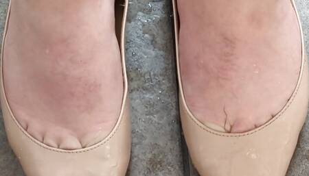 Pissing in shoes then walking in them