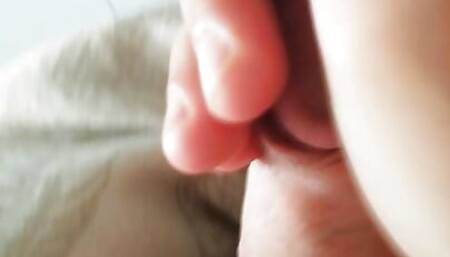 Huge white dick in hand