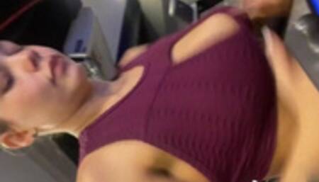 After training, the young woman did anal letting her boyfriend cum in her ass