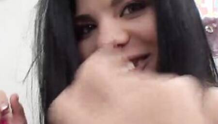 Huge Tit ebony haired Latina women getting a cummed inside her