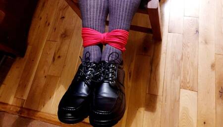 Adult school uniform feet tickling torment-BBW domination,BBW bondage,man in bondage,male bondage,school uniform,schoolboy,socks,amateur,man tied up,rope bondage,gay bondage,chair tied,chairtied,bound and gagged man,brush,