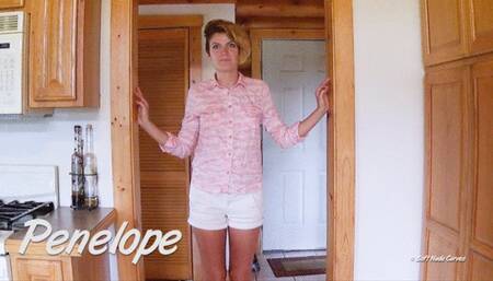 Penelope 3 Minute Nude Strip Tease & Display