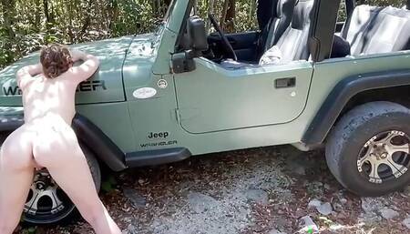 Teen wife fucks in public, sex in the jungle, wife gets fucked outdoors, hot teen wife gets fucked in the forest