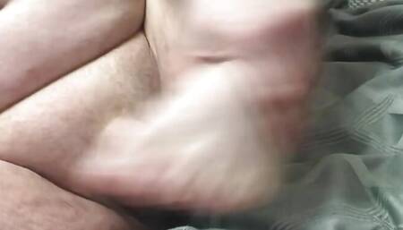 Spreading my Cum on own feet