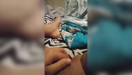 Real ebony ex Girlfriend shows feet and masturbates