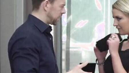 two Long Boobed Blondes Tag-Team Turned On Bro's Gigantic Cock