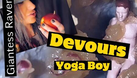 GIANTESS RAVEN DEVOURS YOGA BOY