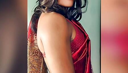 Cross dresser ashwini strips her saree and panties