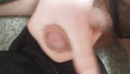 Twink jerking off cock and tight hole