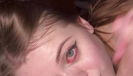 SWEET BLOWJOB IN THE ELEVATOR ENDED WITH CUM IN THE MOUTH