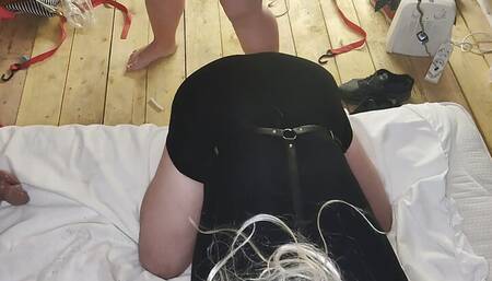I lured the beauty to an abandoned attic and started to fuck the boy in the ass, so that she would not run away,