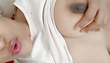 big tits & Nipple show on watsapp video call - MMS