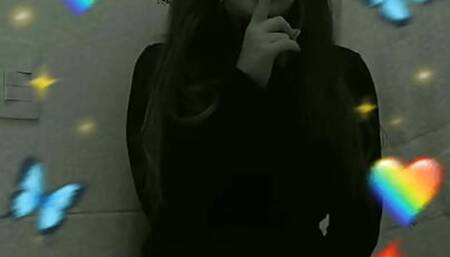 Just me so in skirts touching myself at the bathroom a bit shy and horny