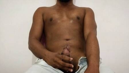 Hot Black Man Masturbating in The Bedroom