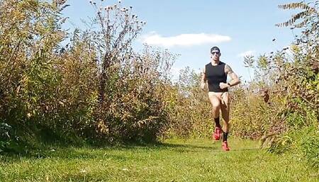 Running outside without my shorts