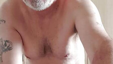 Bouncing cock in out shorts