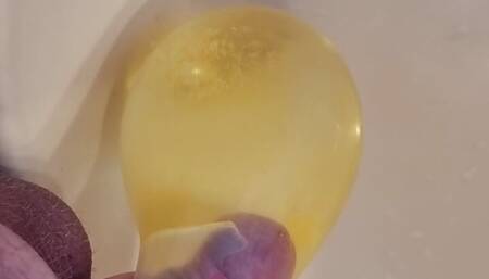 Peeing into a condom - try to let it burst