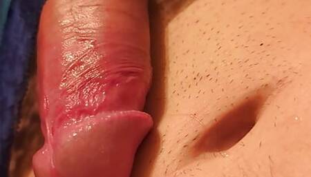 Sissy whore in panties plays with cock and cums