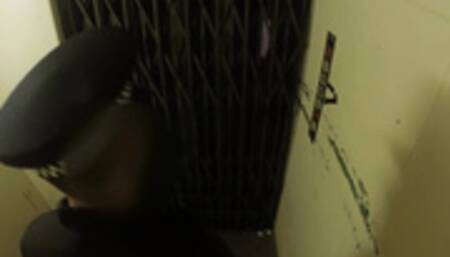 Monty - Leggy Office Slut Fucks Cop in an Elevator