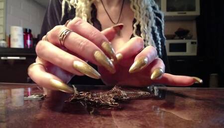 Golden sharp nails
