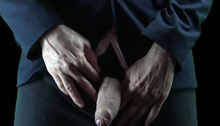 Wanking In A suit #1 Male Orgasm Solo