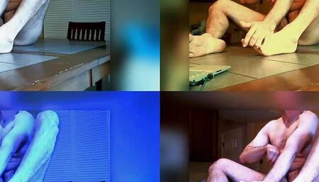 Getting breathless pounding my cock. Licking up a few spurts of cum at 1:40.I think you know why me legs always go up .
