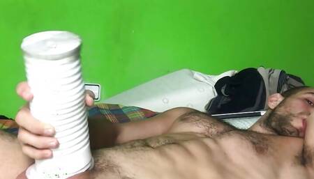 Hot and strong spanish boy fucks a male masturbator with passion
