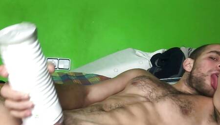 Hot and strong spanish boy fucks a male masturbator with passion