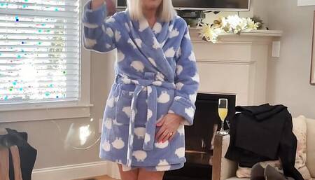 65 year old, granny shows her red thong on YouTube