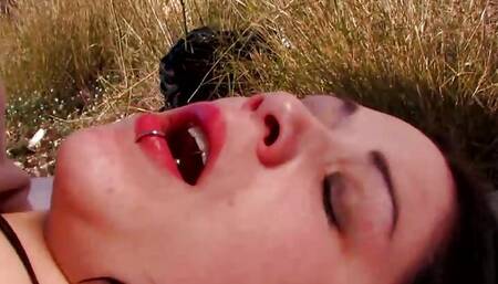 Dark haired German slut gets banged after having some lesbian fun