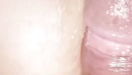 I took a close up of my wife's pussy with my cock inside.